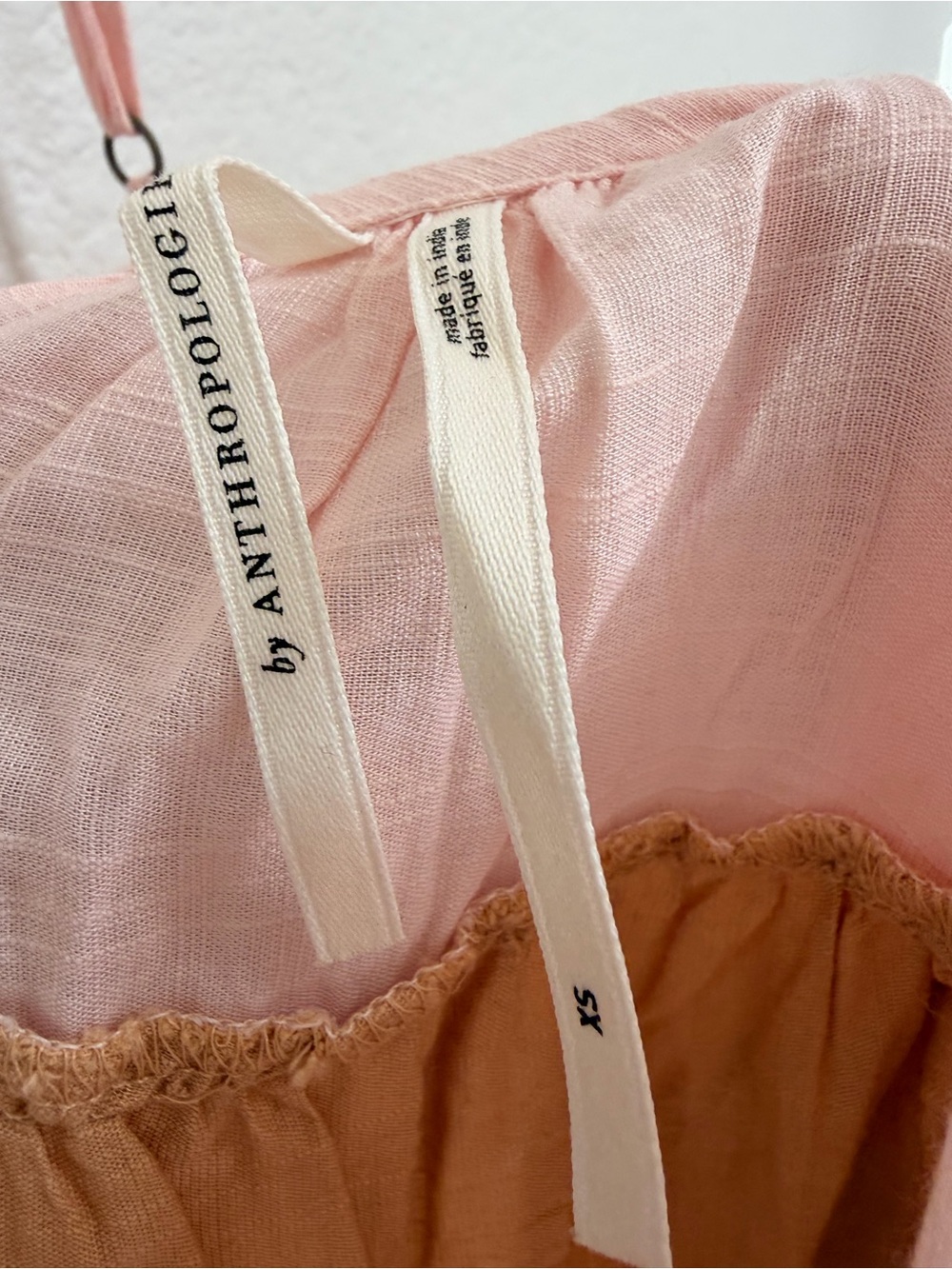 Anthropologie Pink and Terracotta Layered Dress - Picture 7 of 7